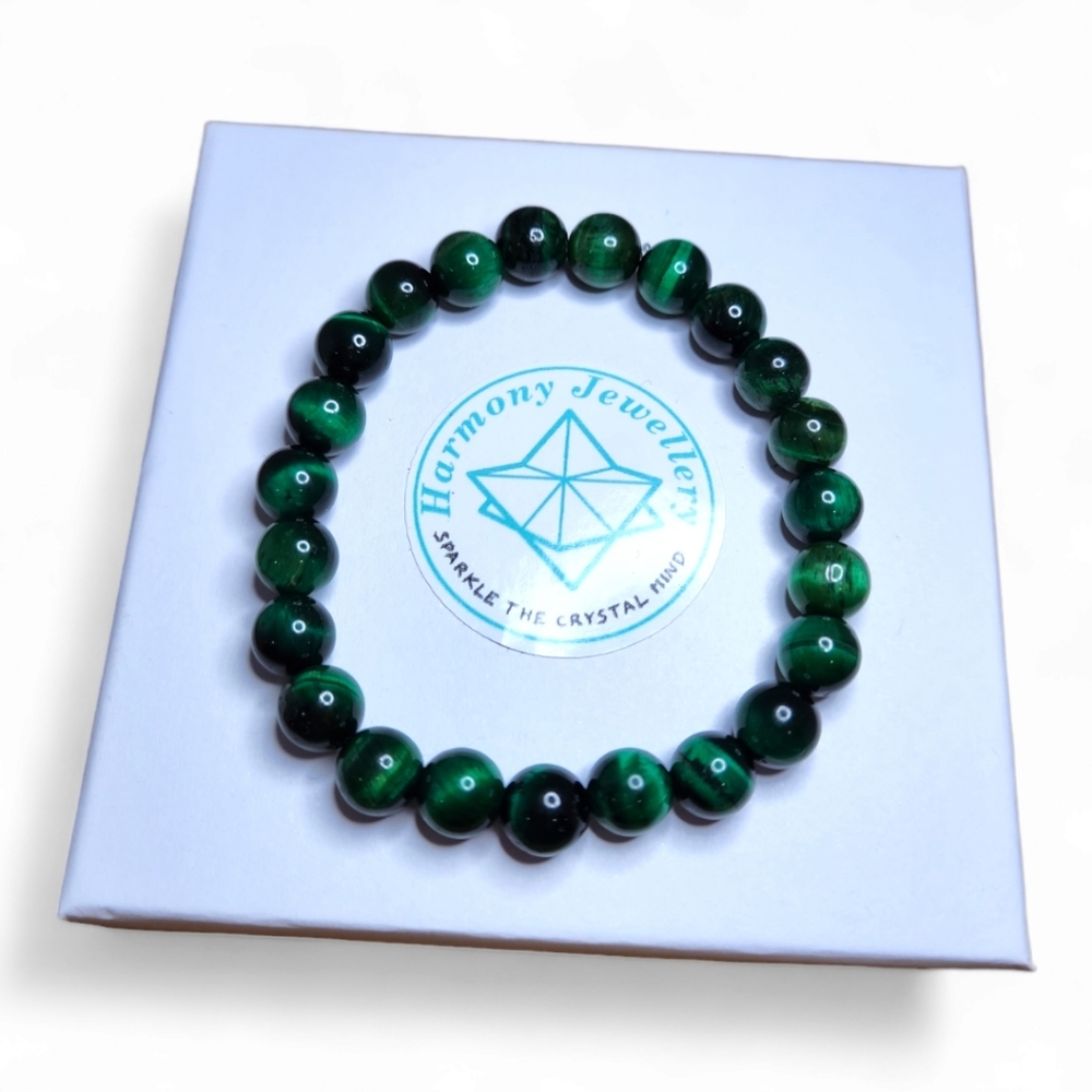 8 mm Green Tiger Eye bracelet